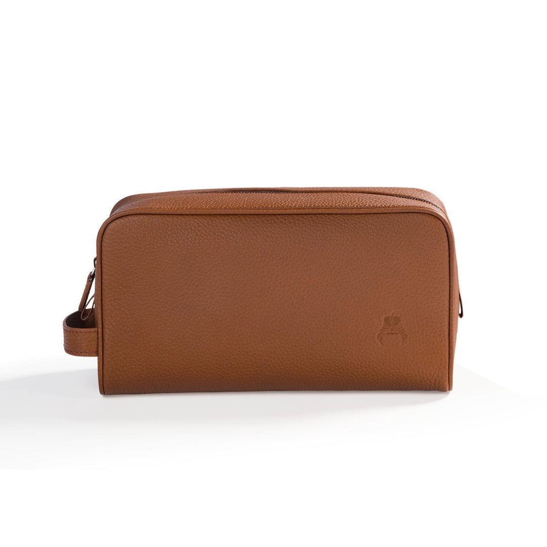 Leather Toiletry Bag Brown