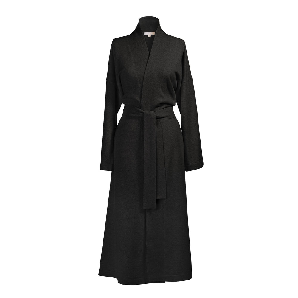 Long Cashmere Robe  Black