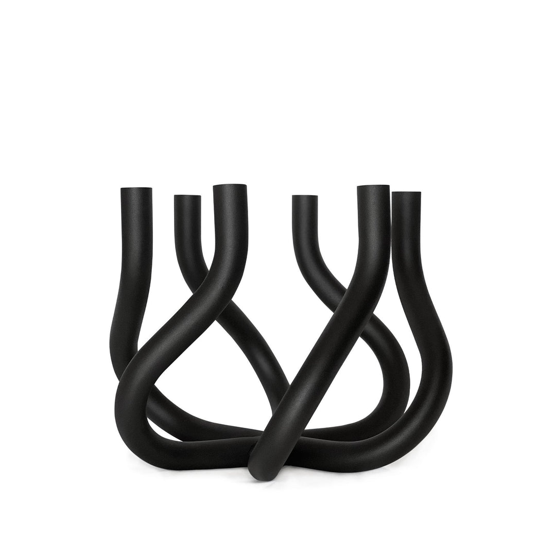 Candle Holder Matte Black - Six Arms
