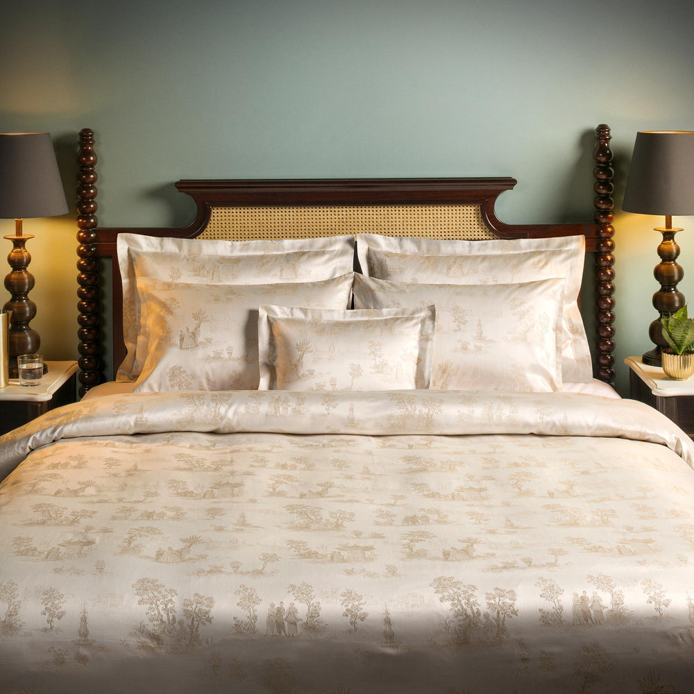 Hasbahce Jacquard Pillowcase Beige Set